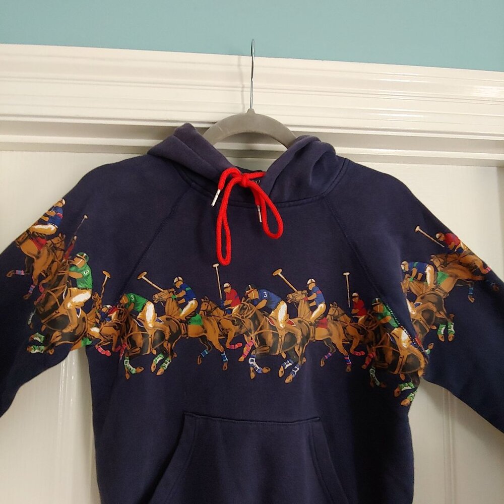 Polo Ralph Lauren Equestrian Heritage Preppy  English Countryside Hoodie Youth S - Picture 3 of 14